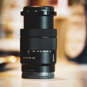 Sony E 18-135mm F3.5-5.6 OSS w/lens hood.